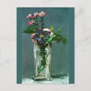 Nelken und Clematis von Edouard Manet Postcard Postkarte