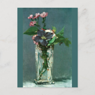 Nelken und Clematis von Edouard Manet Postcard Postkarte