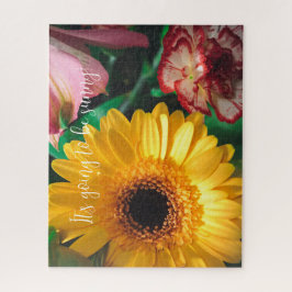 Nelken und Gelbgerbere Puzzle