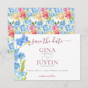 Nelken & Vergiss mich Nots Hochzeit Save The Date