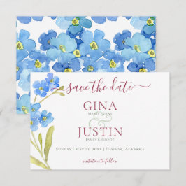 Nelken & Vergiss mich Nots Hochzeit Save The Date
