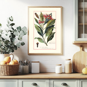 NELKEN - VINTAGE-BOTANISCHE ILLUSTRATION POSTER