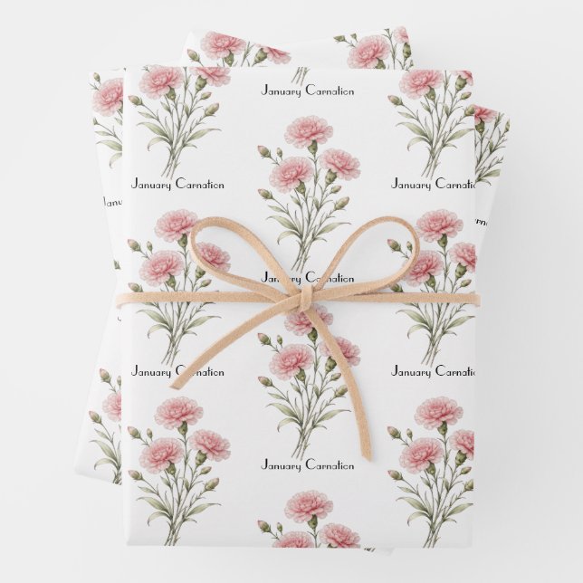 Nelkenblumen im Januar  Geschenkpapier Set (Beispiel)