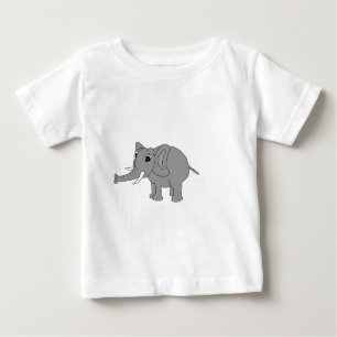 "Nellie" der Elefant (Schwarzweiss) Baby T-shirt