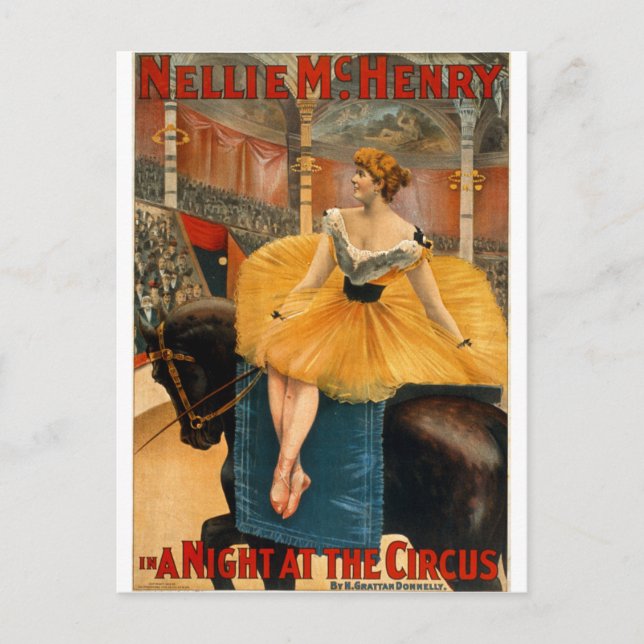 Nellie McHenry in A night at the Circus Postkarte (Vorderseite)