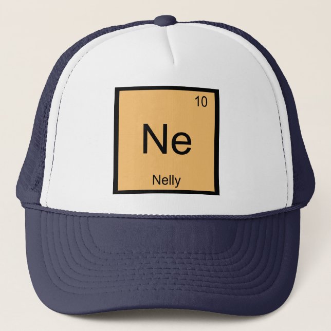 Nelly Name Chemistry Element Periodic Table Truckerkappe (Vorderseite)