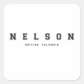 Nelson British Columbia Quadratischer Aufkleber
