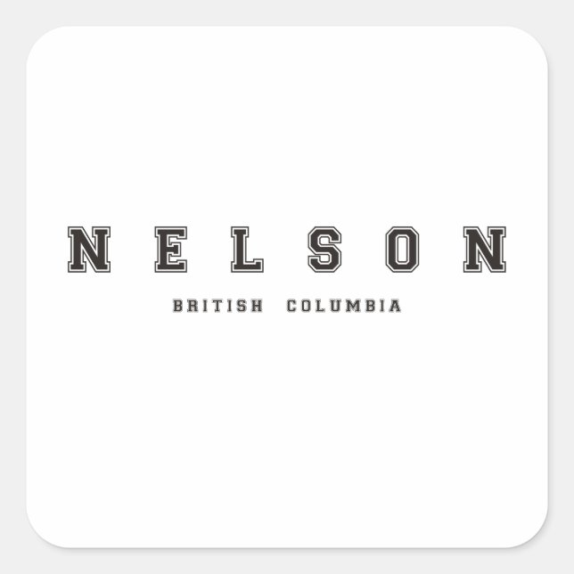 Nelson British Columbia Quadratischer Aufkleber (Vorderseite)