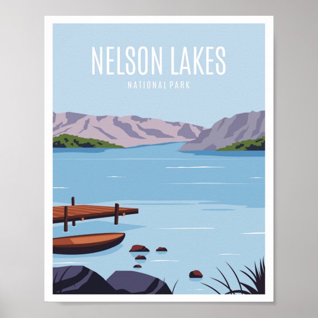 Nelson Lakes Neuseeland Poster (Vorne)