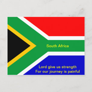 Nelson Mandela Südafrica Flagge Postkarte