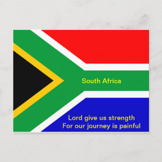 Nelson Mandela Südafrica Flagge Postkarte