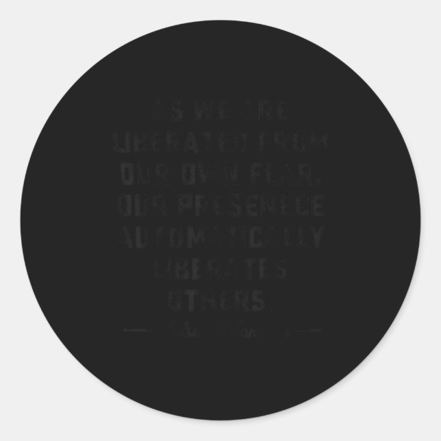 Nelson Mandela's Motivational Quote  Runder Aufkleber (Vorderseite)