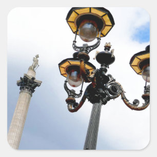 Nelson's Column London Quadratischer Aufkleber