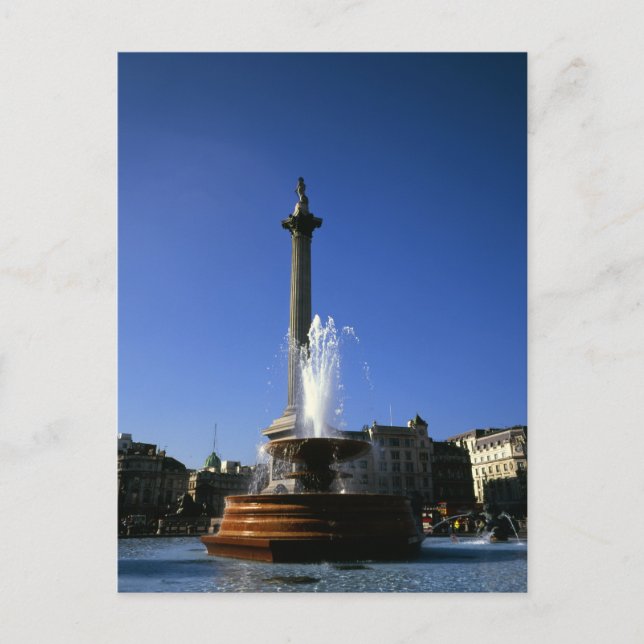 Nelsons Column Trafalgar Square Postkarte (Vorderseite)