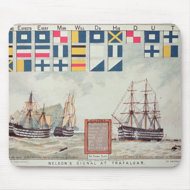 Nelsons Signal bei Trafalgar Mousepad (Vorne)