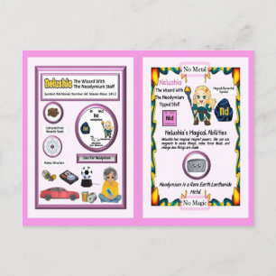 Nelushia Wizard - Neodymium-Element Postkarte