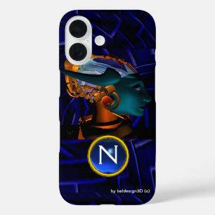 NEMEN/HYPER ANDROID, Monogramm der blauen Science iPhone 16 Hülle