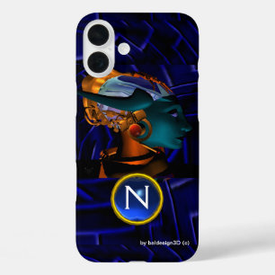 NEMEN/HYPER ANDROID, Monogramm der blauen Science iPhone 16 Plus Hülle