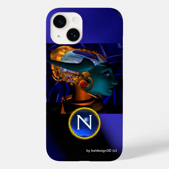 NEMEN/HYPER ANDROID, Monogramm der blauen Science  Case-Mate iPhone Hülle (Rückseite)