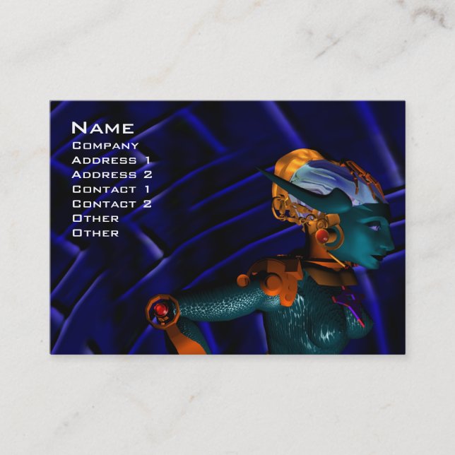 NEMES/Cybernetik, Maschinenbauingenieur, blau Visitenkarte (Vorderseite)