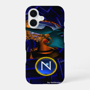 NEMES /HYPER ANDROID,Blaues Science-Fiction-Monogr iPhone 16 Hülle