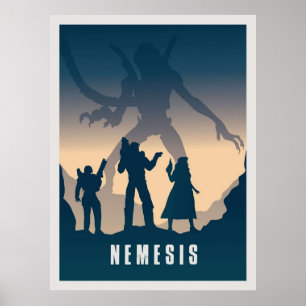 Nemesis Board Game Minimalistisch Travel Style Gam Poster