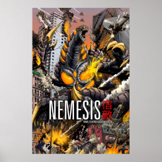 Nemesis - Ein Kaiju-Poster - Kunst von Matt Frank Poster