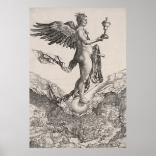 Nemesis, gravierend durch Albrecht Durer Poster