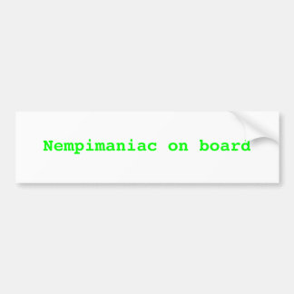 Nempimaniac an Bord Autoaufkleber