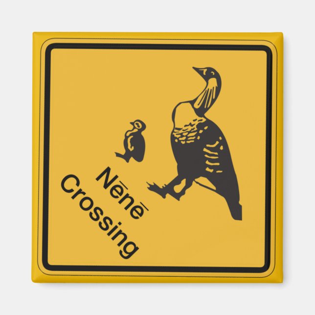 Nene Crossing, Traffic Warning Sign, Hawaii, USA Magnet (Vorne)