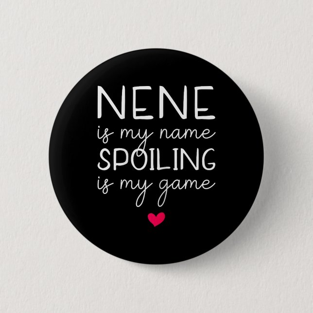 Nene ist mein Name Verschmutzung ist mein Game Fun Button (Vorderseite)