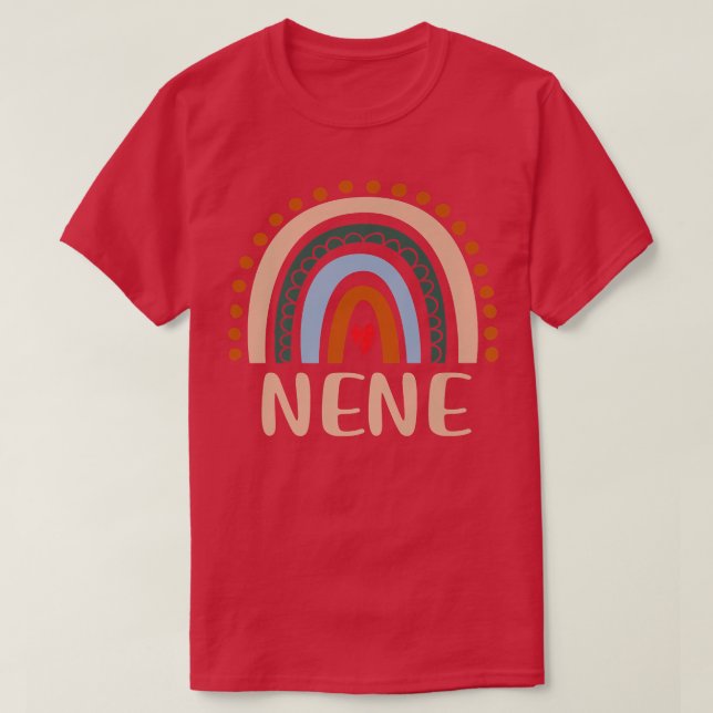 Nene Rainbow Grandma Niedlich Mütter Day Funny Nen T-Shirt (Design vorne)