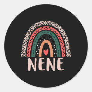 Nene Rainbow Grandma Oma Frauen Mütter Tag Runder Aufkleber