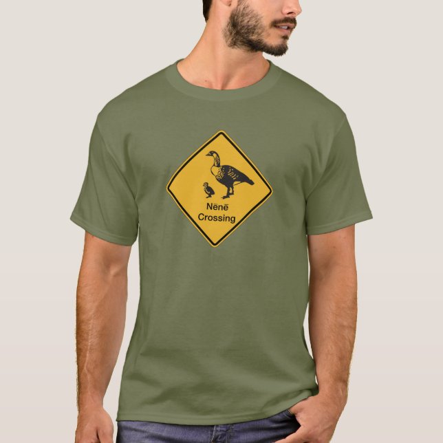 Nene Überfahrt, handeln Warnzeichen, Hawaii, USA T-Shirt (Vorderseite)
