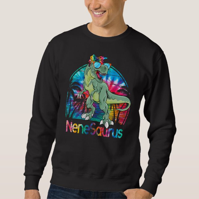 Nenesaurus Rex Dinosaur Gefärbte Krawatte Saurus M Sweatshirt (Vorderseite)