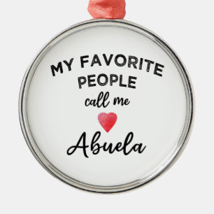 Nenn mich ABUELA spanische Großmutter Familie Oma Ornament Aus Metall