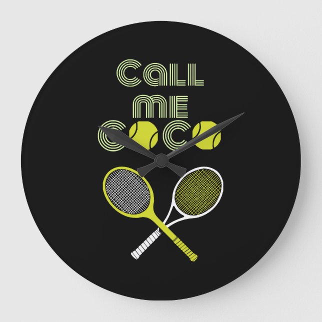 Nenn mich Coco Große Wanduhr (Vorderseite)