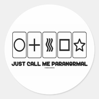 Nenn mich einfach paranormal (Zener-Karten) Runder Aufkleber