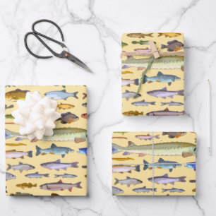 Nenne Den Fisch Sportangeln Fischer Geschenk Geschenkpapier Set