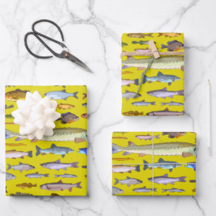 Nenne diesen Fisch Sportfischen Angler Geschenk Geschenkpapier Set