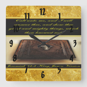 Nennen Sie an mich und ich beantworte thee Quadratische Wanduhr