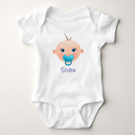 "Nennen Sie das!" Baby Face Blue - Baby Bodysuit Strampler