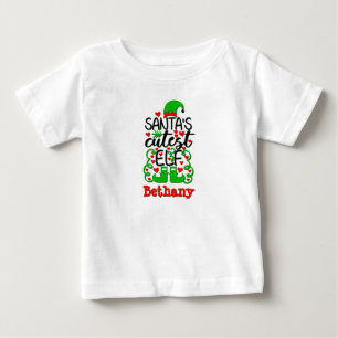 Nennen Sie den Niedlichen Elfshühner des Weihnach Baby T-shirt