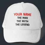 Nennen Sie die Mythos-Legende, dass Truckerkappe<br><div class="desc">Nimm die Mythos-Legende,  dass Personalizable Sport Geburtstag Geschenk Idee für Männer. Coole Kappe für Papa,  Vater,  Freund,  Großvater,  Bruder,  Ehemann,  Großvater,  Chef,  Mitarbeiter,  Bräutigam etc. Funny Quote Kopfbekleidung für Typ.</div>