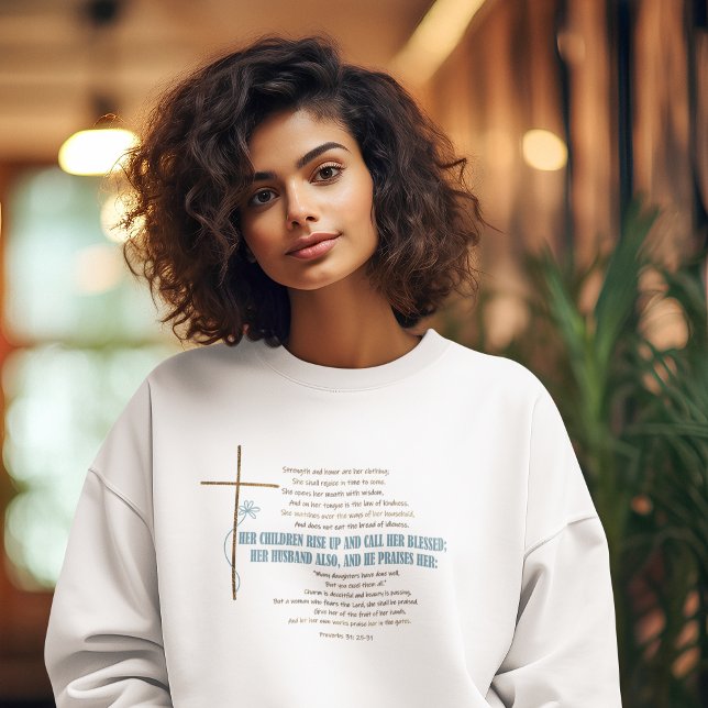 NENNEN SIE IHRE BLESSED Mama Ehefrau Sprichwörter  Sweatshirt (Von Creator hochgeladen)