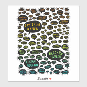 nennen Sie ihre Namen Regenbogen Aufkleber