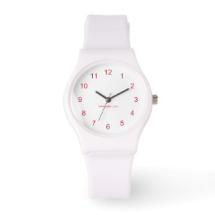 Nennen Sie Ihre weibliche Sporty White Silicon Wat Armbanduhr