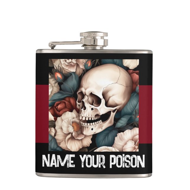 Nennen Sie Ihren Gift Vinyl Wrapped Flask Flachmann (Vorderseite)