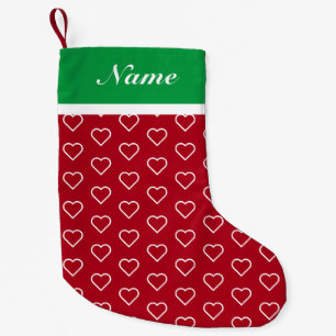 Nennen Sie Ihren Namen Weihnachts-Strumpf mit Herz Kleiner Weihnachtsstrumpf