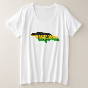 Nennen Sie Jamaika-Gemeinde-Flaggen-Farbkunst-T - Große Größe T-Shirt